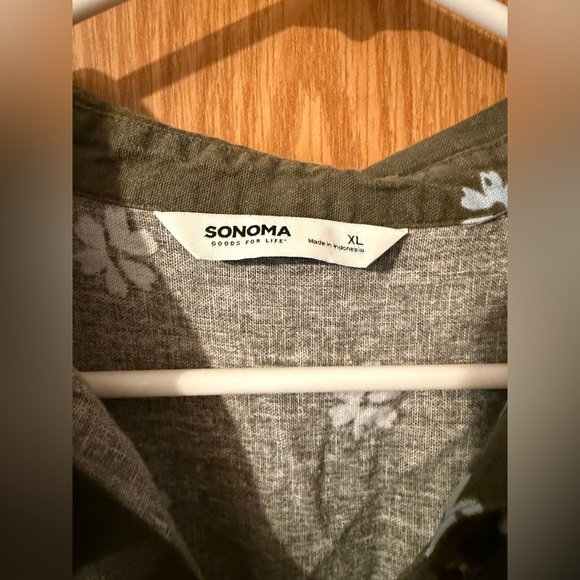 Sonoma Mini Dress Forest Green with Flowers - Picture 3 of 5